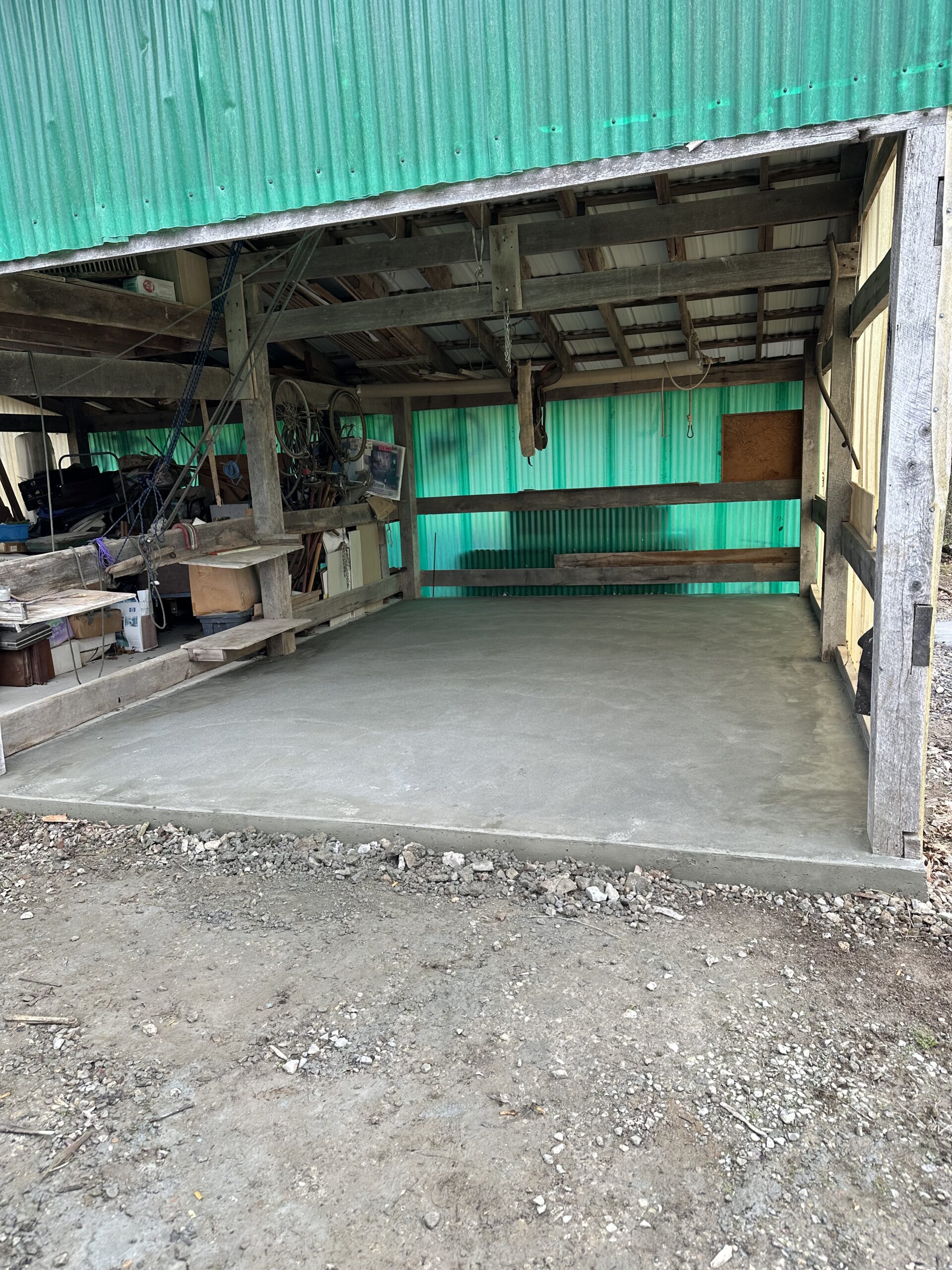 Concrete barn floor by Williams Construction