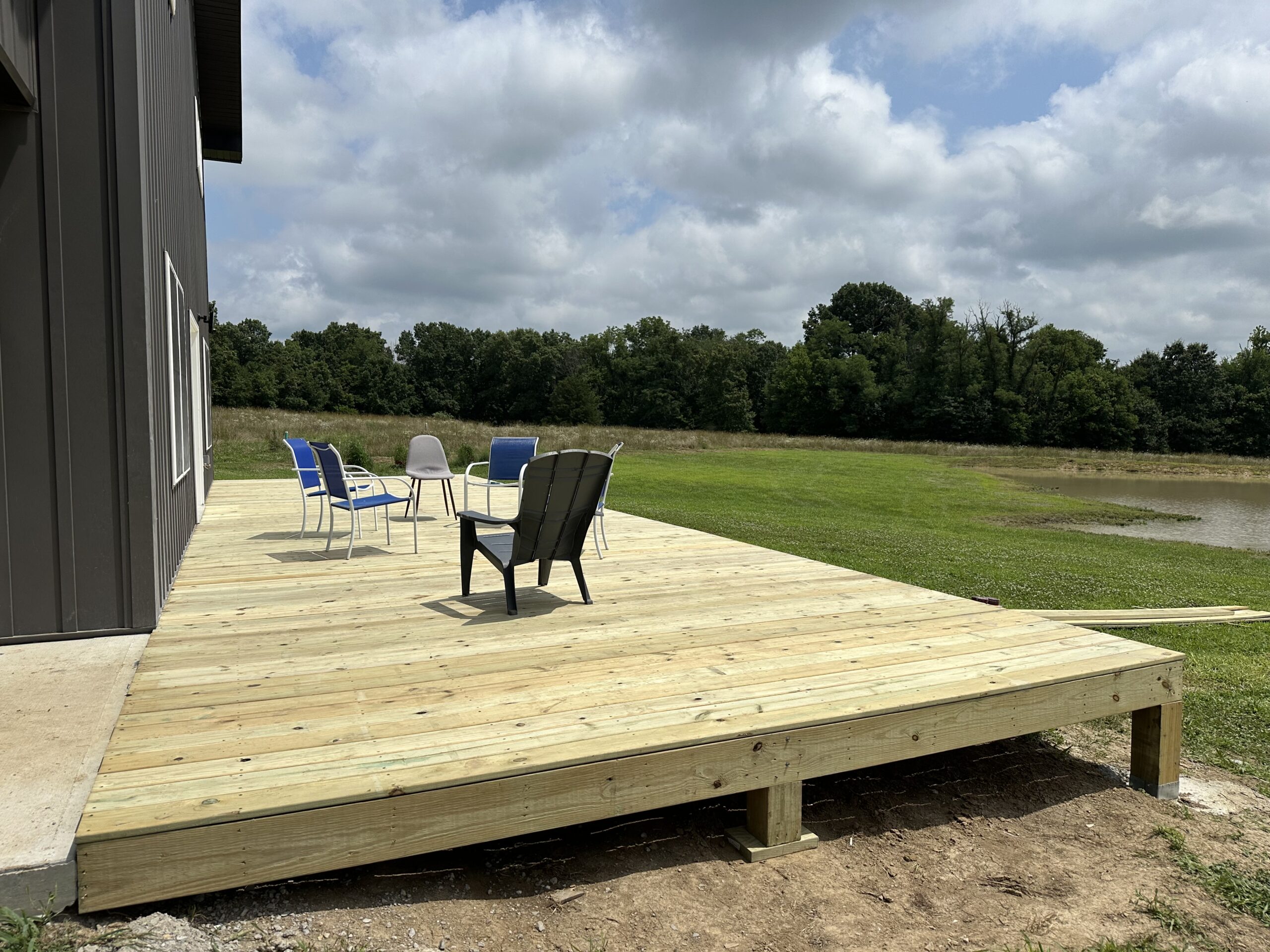 Barndominium deck design and build by Williams Construction