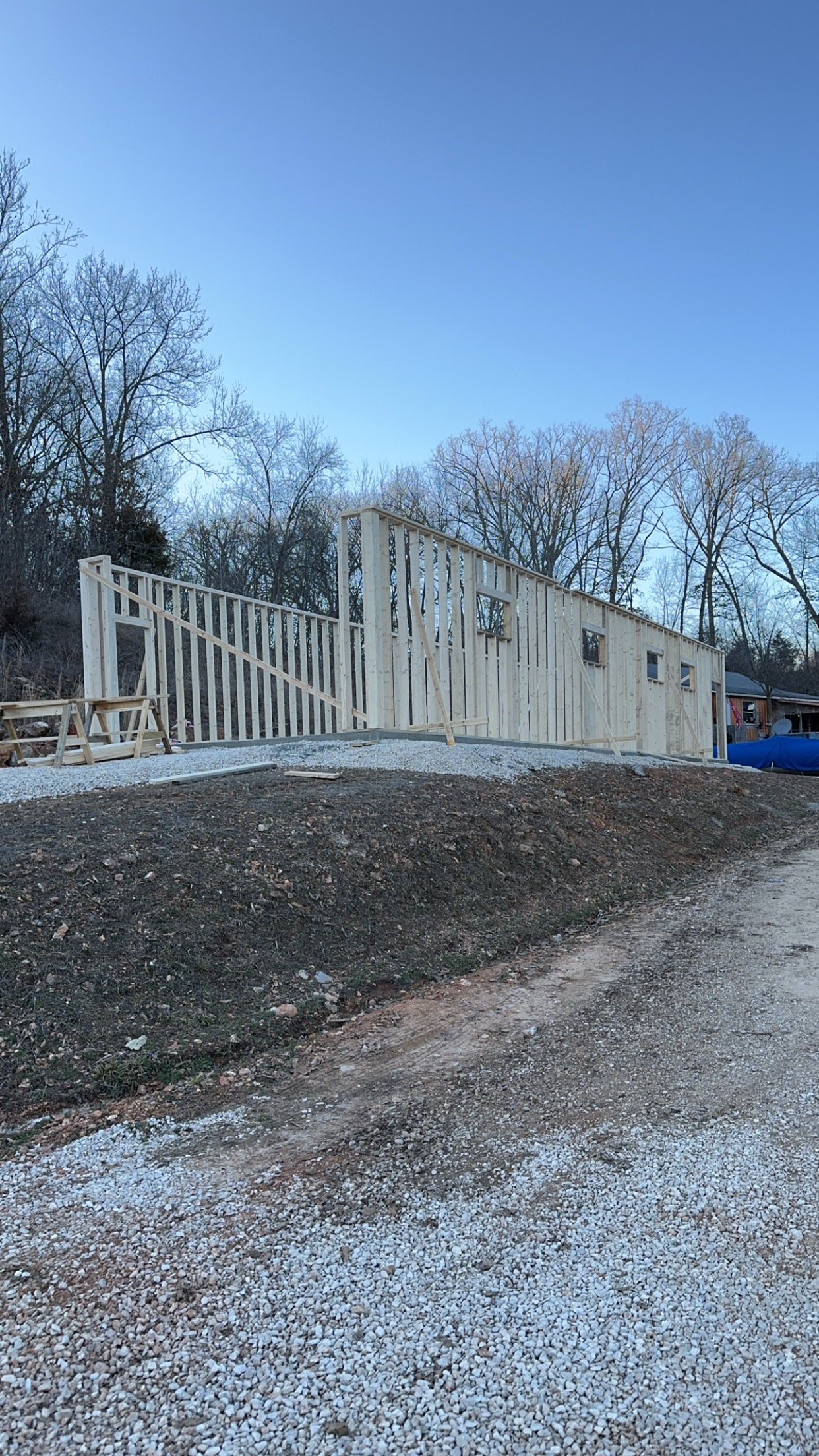 Outbuilding structural framing and concrete pour job by Williams Concrete