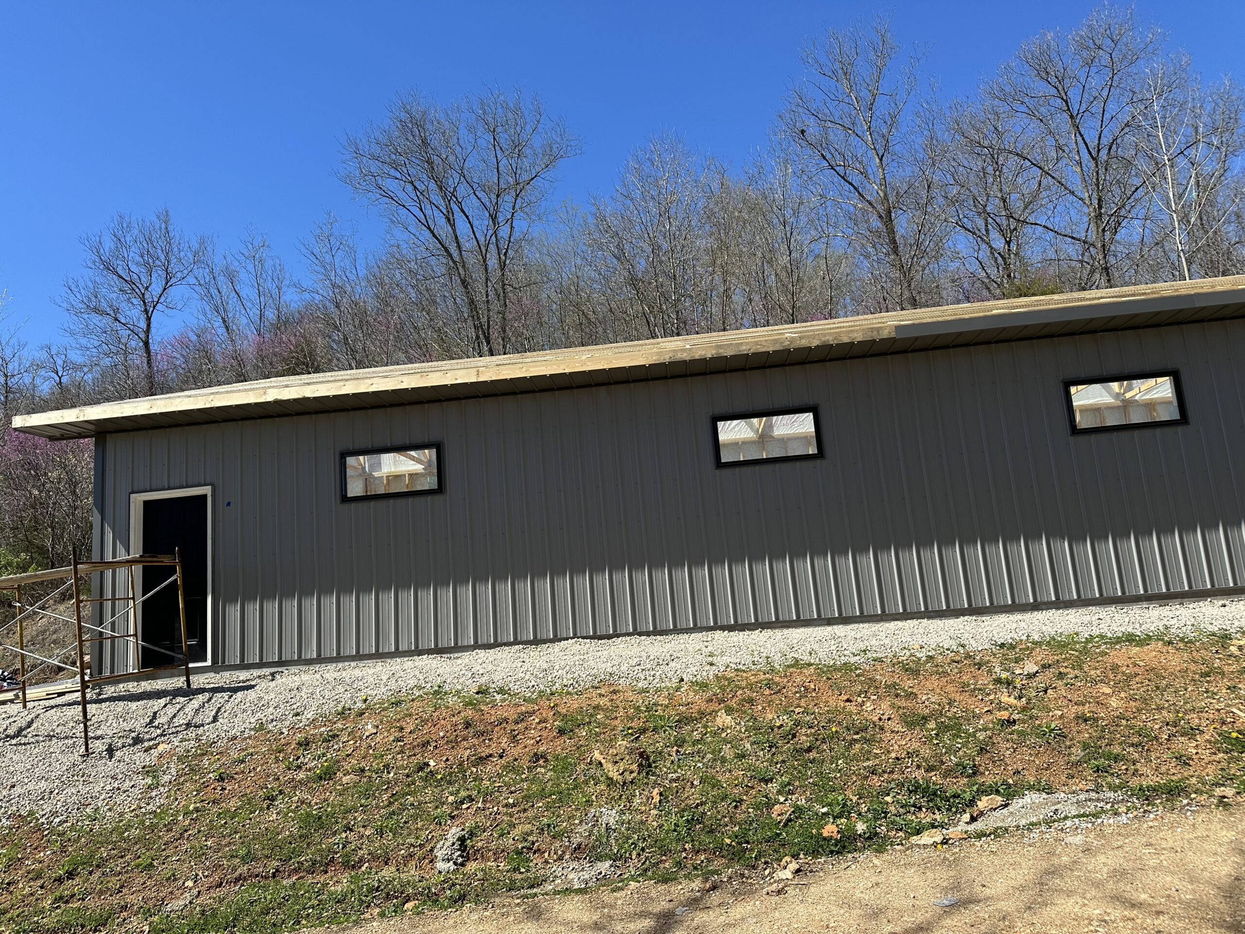 Outbuilding structural framing and concrete pour job by Williams Concrete
