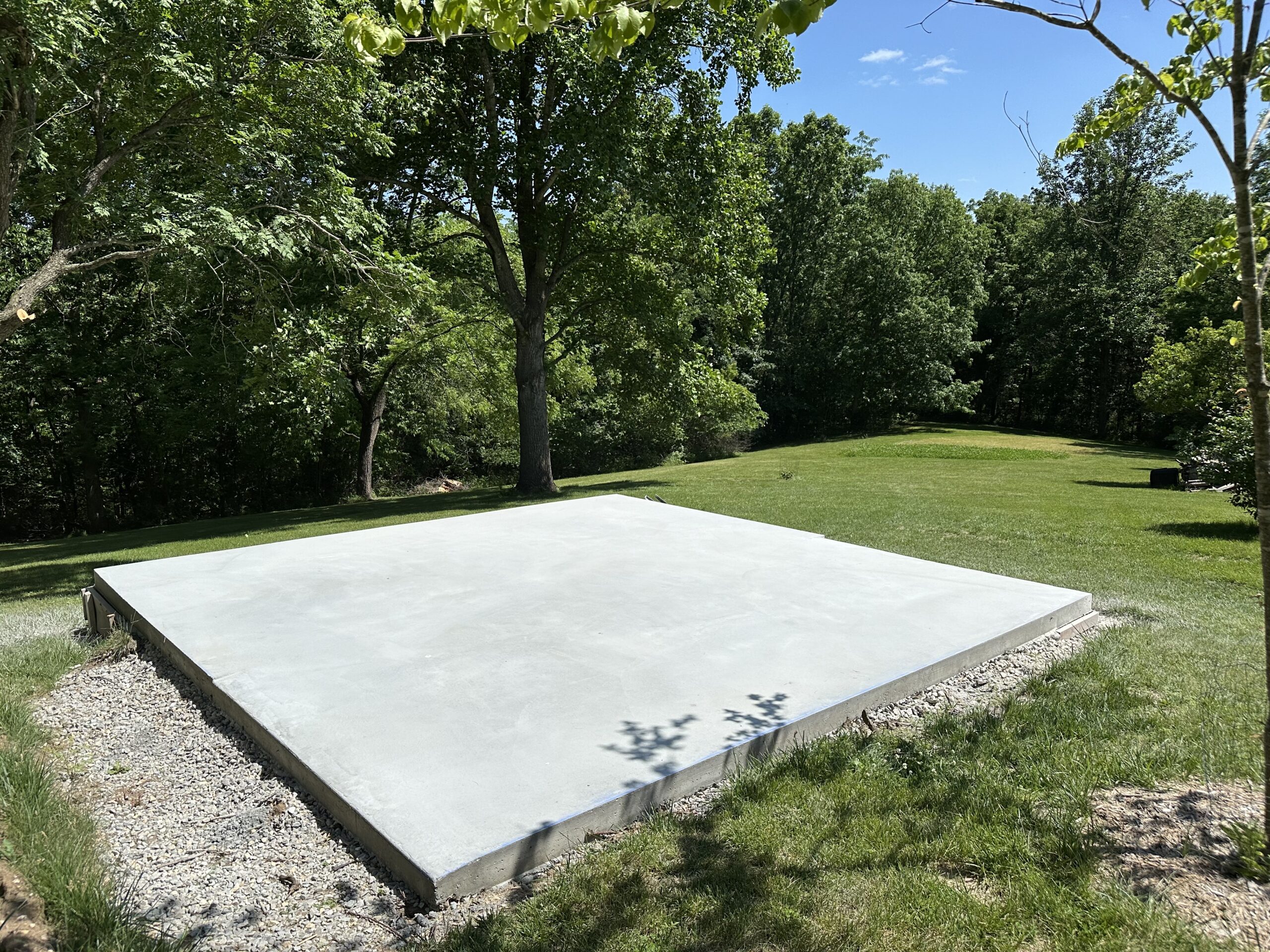 A concrete slab foundation by Williams Construction